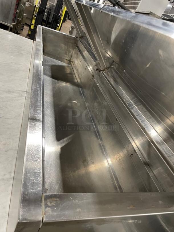 Nice! Continental Commercial Stainless Steel Refrigerated 2 Door Mega Top Pizza Prep Table! With Full Size Marble Cutting Board! With Poly Coated Wire Rack! Model: CPT67 SN: 145B2018! 115V 1 Phase! On Casters! Working When Removed! - Image 8 of 10