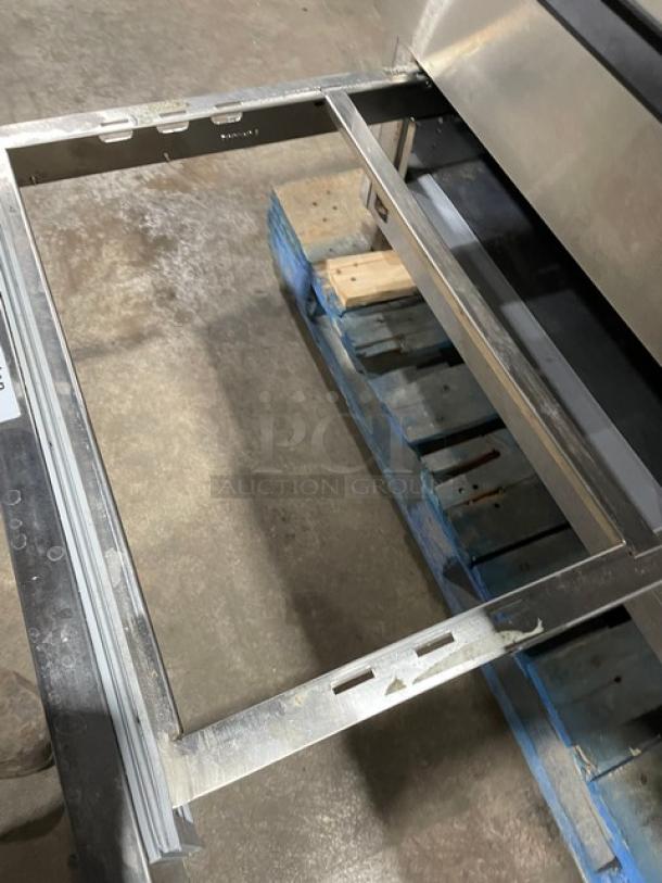 Duke Commercial Stainless Steel Modular Pizza Production Station! With Countertop Tri-Channel Cold Pan! With 2 Extendable Refrigerated Drawers! With Digital Thermostat! Model: DPC-38-120-DWR-DR-NL M! 120V 1 Phase! On Casters! Working When Removed! - Image 7 of 9