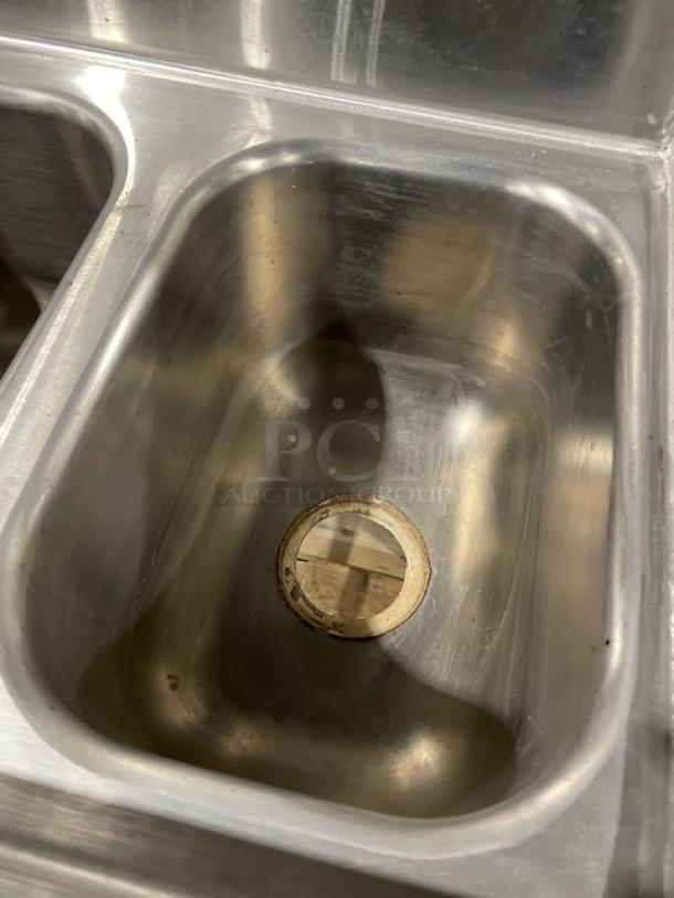 Eagle Commercial Stainless Steel 3 Compartment Sink! With 2 Drain Boards! On Legs! Model: 310-10-3-12-TB SN: 2006240196! - Image 6 of 8