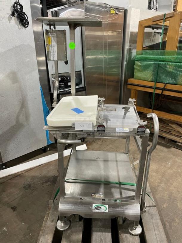 Face To Face Deli Buddy Commercial Stainless Steel Mobile Cart Deli Slicer Stand! On Stand With Casters! - Image 1 of 9