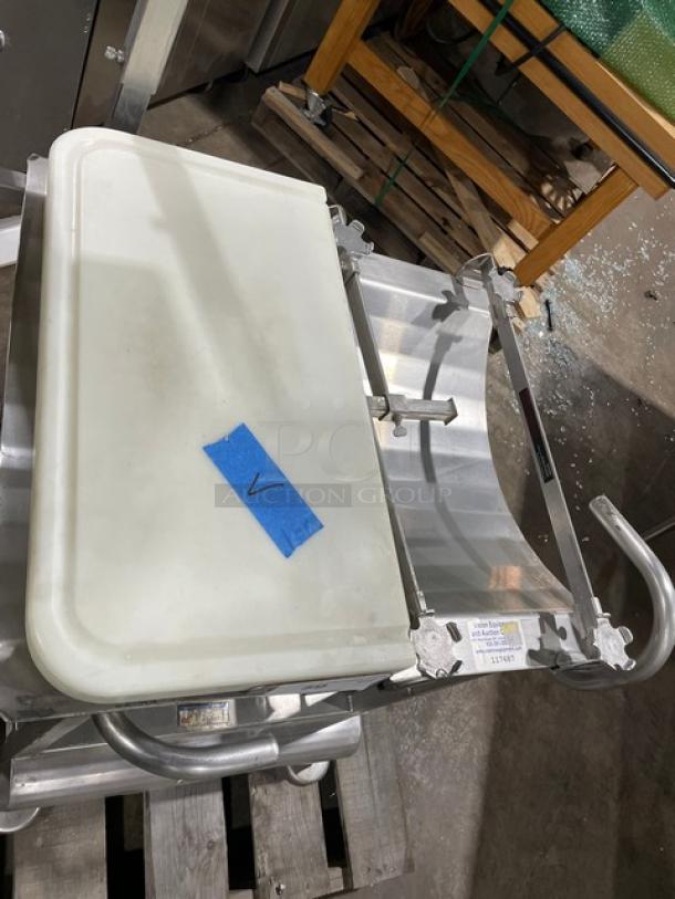Face To Face Deli Buddy Commercial Stainless Steel Mobile Cart Deli Slicer Stand! On Stand With Casters! - Image 5 of 9