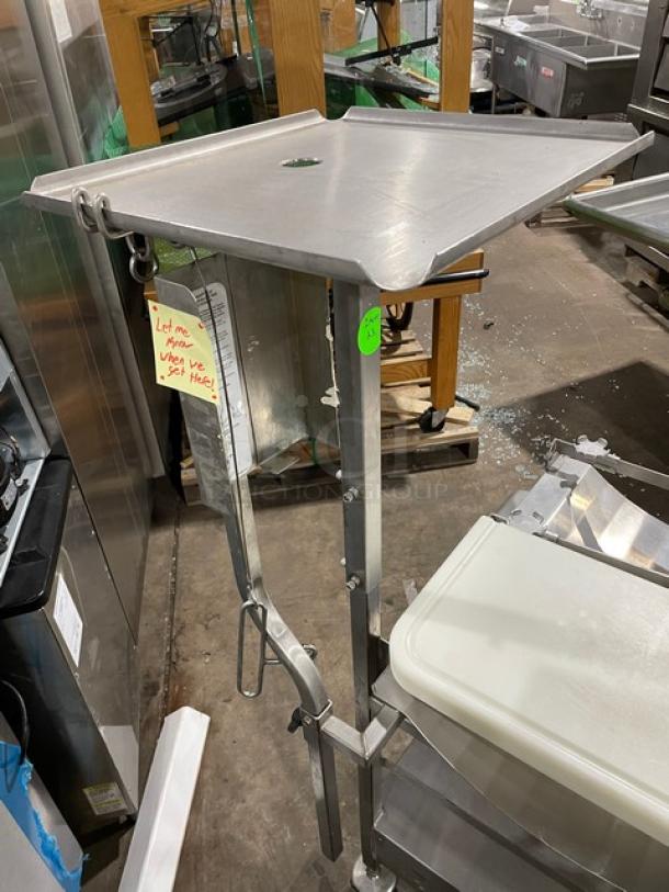Face To Face Deli Buddy Commercial Stainless Steel Mobile Cart Deli Slicer Stand! On Stand With Casters! - Image 6 of 9