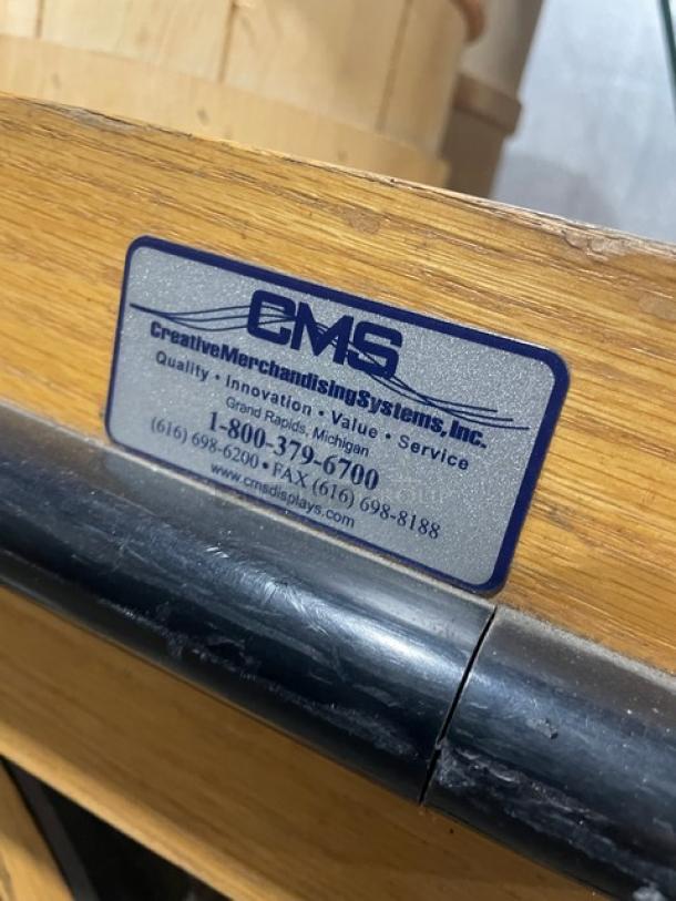 NICE! VINTAGE STYLE CMS Commercial High Quality Custom Wagon Style Display Fixture! On Casters! 120V! Model: GCT4G-556843 SN: 00412! - Image 8 of 9