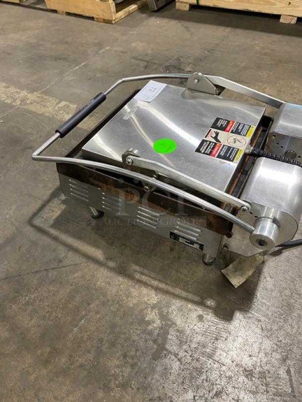 Star Pro-Max 2.0 Series Commercial Stainless Steel Electric Powered Two-Sided Panini Grill! With 14" Smooth Iron Plates! Model: PST14I SN: PST14I0915A0018! 240V! On Legs! Working When Removed! - Image 4 of 8