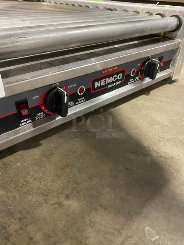 Nemco! 2022! Commercial Stainless Steel Electric Powered Narrow Hot Dog Roller Grill! With 45 Hot Dog Capacity! Model: 8045N SN: B17-0022! 120V! Working When Removed! - Image 6 of 8