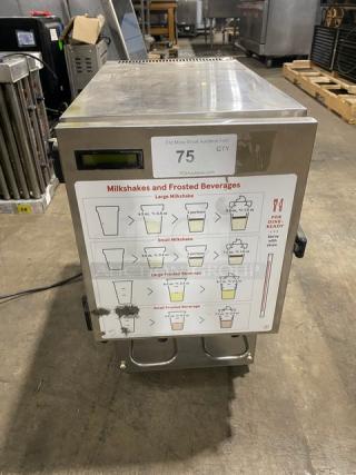 KanPak Commercial Stainless Steel Countertop Refrigerated Creamer/Bag-In-Box Liquid Dispenser! Model: CDG211 SN: 21104-02944! 120V 1 Phase! On Legs!