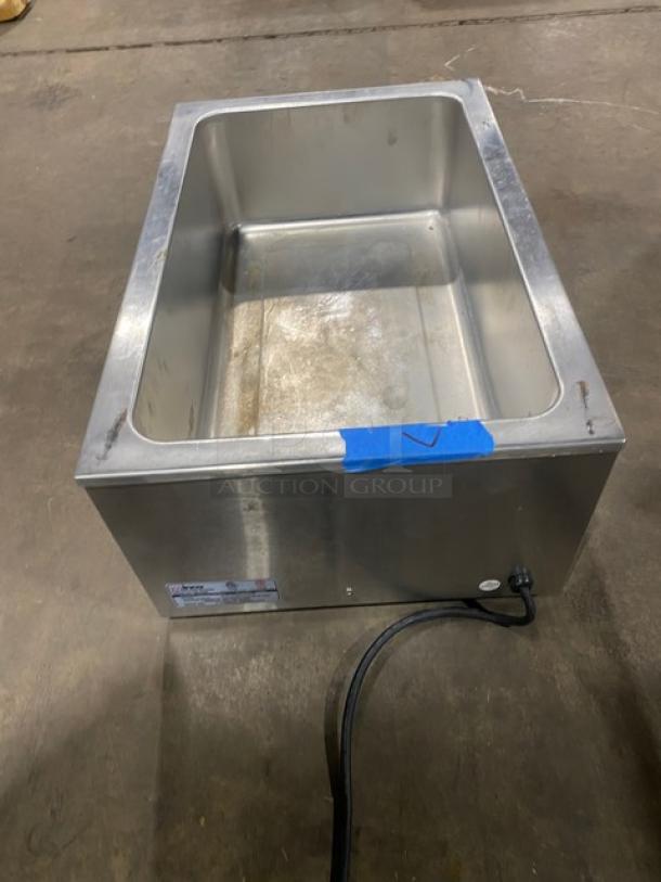 Winco Commercial Stainless Steel Electric Powered Countertop Single Well Food Warmer! Model: FW-S500 SN: FWS50010075983! 120V! On Legs! - Image 3 of 8
