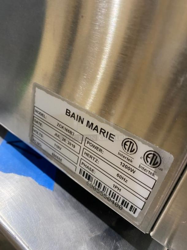 Omcan Commercial Stainless Steel Electric Powered Countertop Single Well Bain Marie Food Warmer/Rethermalizer! Model: ZCK165BT! 110V 1 Phase! - Image 5 of 8