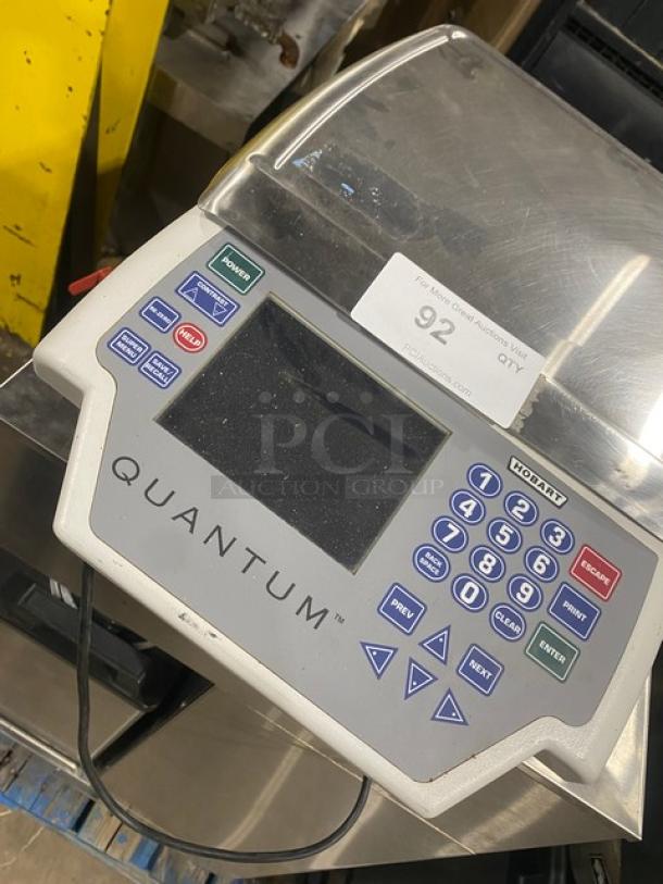 Hobart Quantum Commercial Countertop Deli Touchscreen Scale! With Label Printer! Model: QUANTUM SN: 45-1081-793! 120V! On Legs! - Image 6 of 9