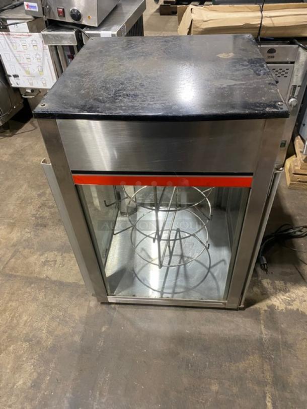 Hatco Flav-R-Fresh Series Commercial Stainless Steel Countertop Humidified Impulse Heated Pizza Merchandiser/Display Cabinet! With Rotating Wire Rack! 120V! - Image 3 of 7