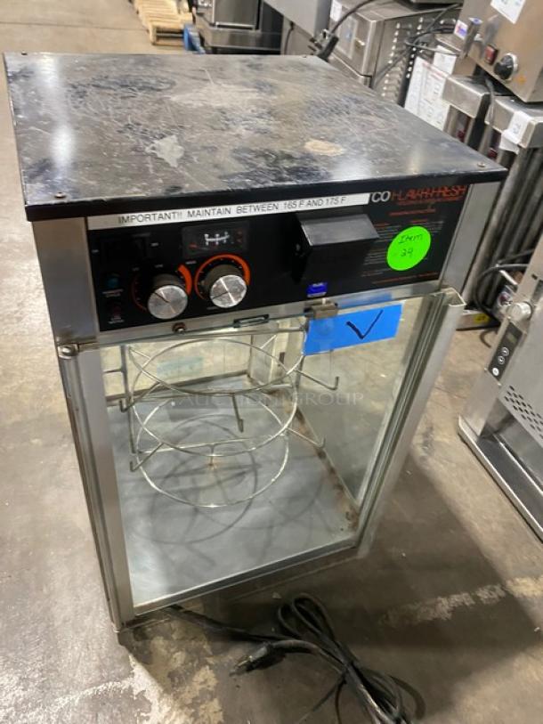 Hatco Flav-R-Fresh Series Commercial Stainless Steel Countertop Humidified Impulse Heated Pizza Merchandiser/Display Cabinet! With Rotating Wire Rack! 120V! - Image 4 of 7