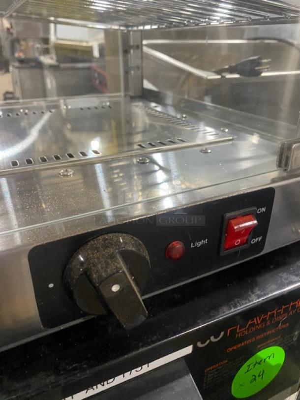 Benchmark USA Commercial Stainless Steel Countertop Pass-Thru Heated Pizza Merchandiser/Hot Food Display Cabinet! With Multi-Tier Wire Racks! Model: 51040 SN: 510405397! 120V! - Image 6 of 8