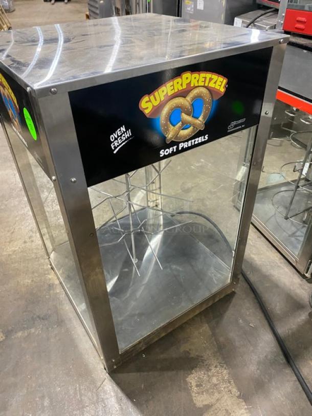Wisco J&J Snack Foods Style Commercial Stainless Steel Countertop Soft Pretzel Warmer/Display Cabinet! With Wire Pretzel Rack! Model: JJ825 SN: P68010! 120V! - Image 4 of 8