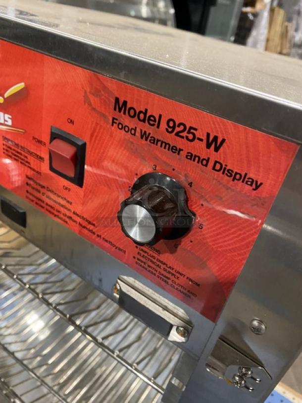 Wisco Commercial Stainless Steel Countertop Food Warmer Merchandiser/Display Cabinet! With Multi-Tier Wire Racks! Model: 925W SN: P67792! 120V! - Image 8 of 9