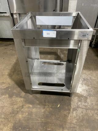 McCanns Commercial Stainless Steel 23x23 Drop-In Beverage Dispenser Stand! Model: 16-1321! On Legs!
