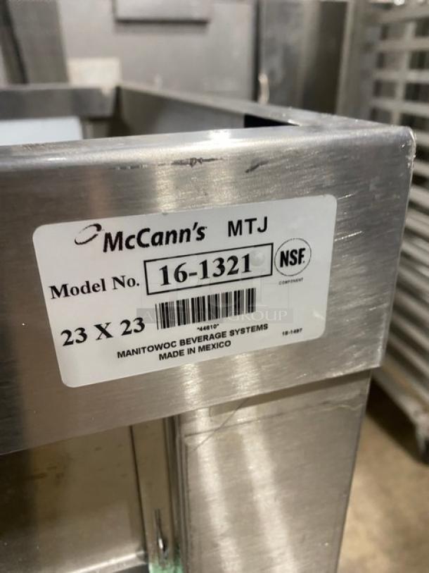 McCanns Commercial Stainless Steel 23x23 Drop-In Beverage Dispenser Stand! Model: 16-1321! On Legs! - Image 5 of 6