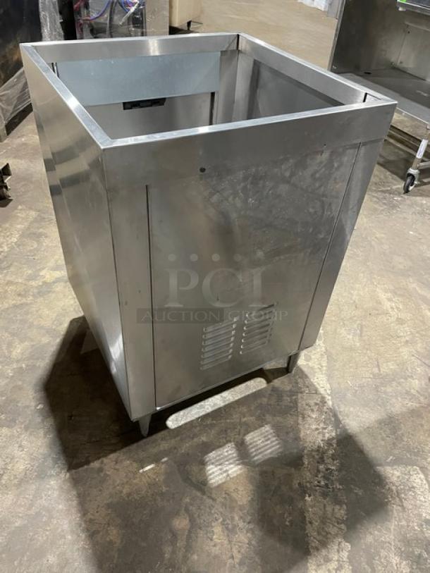 Manitowoc Commercial Stainless Steel 23"x23" Drop-In Beverage Dispenser Stand! Model: 16-1321 SN: 44810! On Legs! - Image 3 of 5