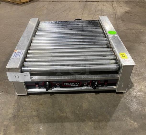 Nemco! 2022! Commercial Stainless Steel Electric Powered Narrow Hot Dog Roller Grill! With 45 Hot Dog Capacity! Model: 8045N SN: B17-0022! 120V! Working When Removed! - Image 1 of 8