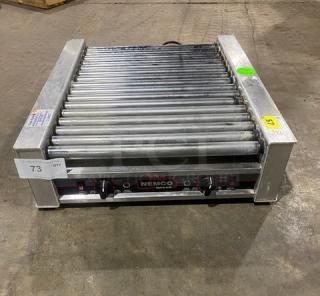 Nemco! 2022! Commercial Stainless Steel Electric Powered Narrow Hot Dog Roller Grill! With 45 Hot Dog Capacity! Model: 8045N SN: B17-0022! 120V! Working When Removed!