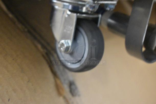 BRAND NEW SCRATCH AND DENT!  Giles EOF-24 WIFI Stainless Steel Commercial Electric Powered 3 Bay Deep Fat Fryer w/ Dumping Station on Commercial Casters. 480 Volts, 3 Phase. - Image 20 of 21