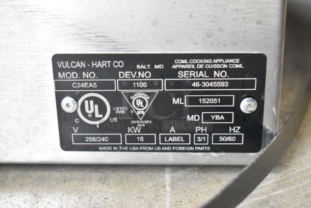BRAND NEW SCRATCH AND DENT!  Vulcan C24EA5 Stainless Steel Commercial Countertop Electric Powered Single Deck Steam Cabinet. 208-240 Volts, 1/3 Phase. - Image 5 of 5