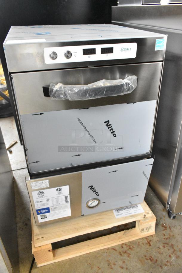 BRAND NEW SCRATCH AND DENT!  2024 Noble 495HTGW22 Stainless Steel Commercial Undercounter Glass Washer. 208-240 Volts, 1 Phase. - Image 1 of 9