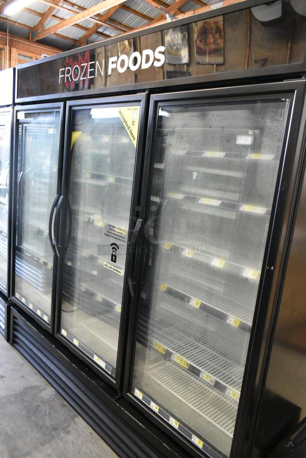 2018 True GDM-72F-HC Metal Commercial 3 Door Reach In Freezer Merchandiser w/ Poly Coated Racks. 208-230 Volts, 1 Phase. Tested and Working! - Image 2 of 8