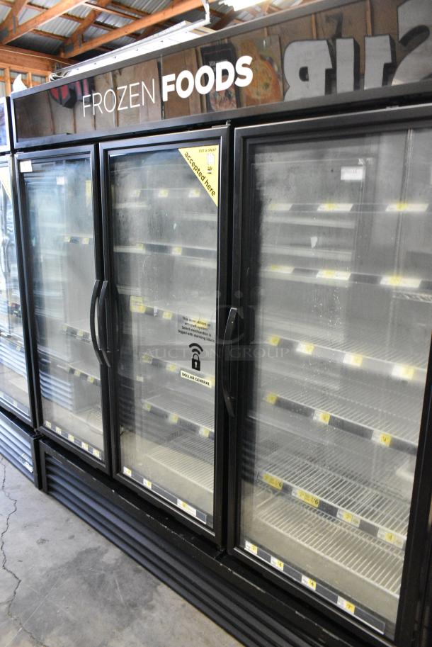 2018 True GDM-72F-HC Metal Commercial 3 Door Reach In Freezer Merchandiser w/ Poly Coated Racks. 208-230 Volts, 1 Phase. Tested and Working! - Image 3 of 8