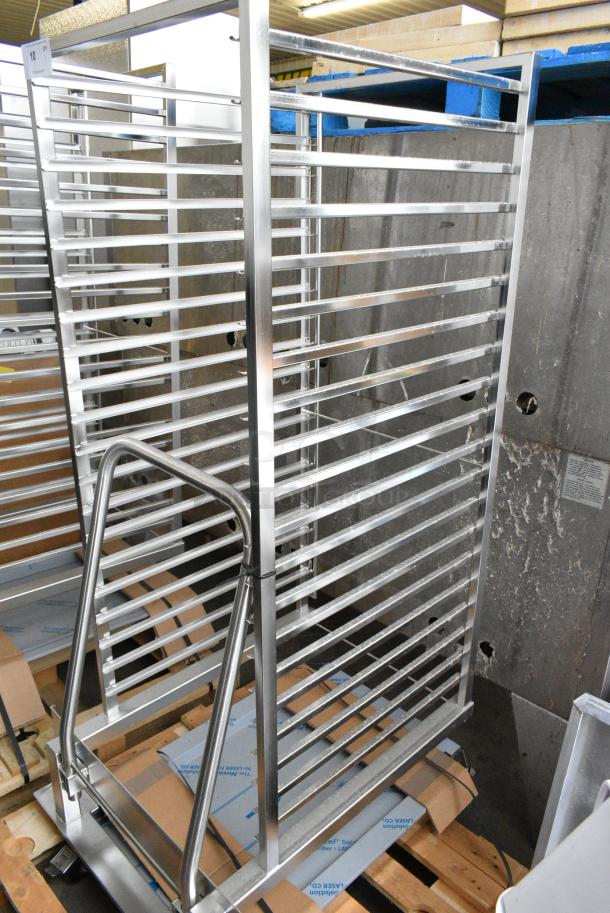 BRAND NEW! Metal Commercial Roll In Pan Rack on Commercial Casters for BKI Roll In Rack Combi Convection Oven. - Image 2 of 5