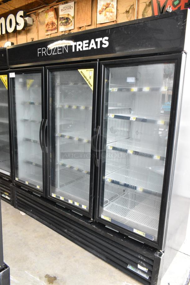 2018 True GDM-72F-HC Metal Commercial 3 Door Reach In Freezer Merchandiser w/ Poly Coated Racks. 208-230 Volts, 1 Phase. Tested and Working! - Image 1 of 5