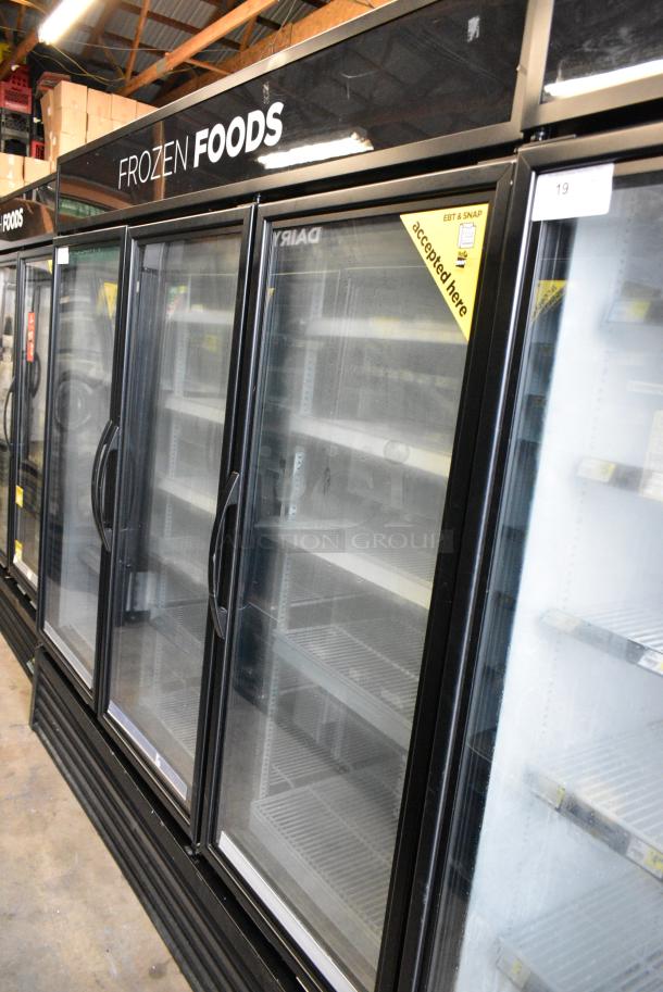 2017 True GDM-72F-HC Metal Commercial 3 Door Reach In Freezer Merchandiser w/ Poly Coated Racks. 208-230 Volts, 1 Phase. Tested and Working! - Image 1 of 6