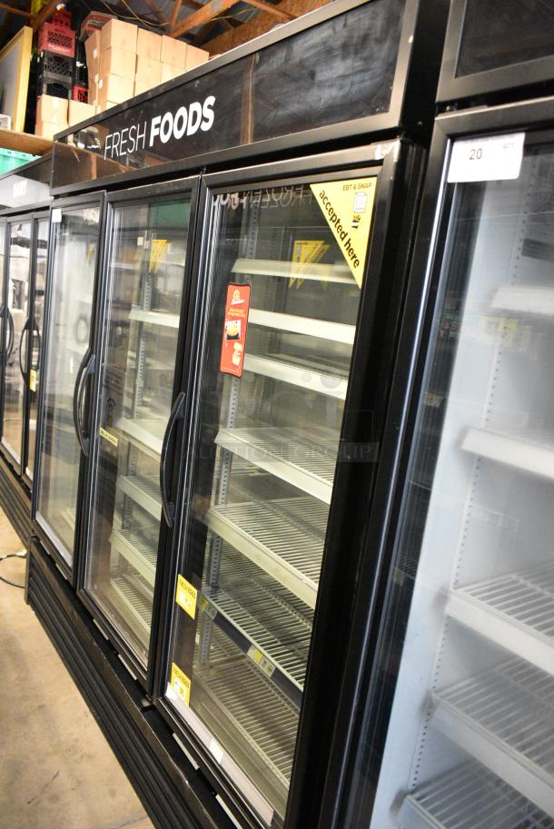 2017 True GDM-72-HC Metal Commercial 3 Door Reach In Cooler Merchandiser w/ Poly Coated Racks. 115 Volts, 1 Phase. Tested and Working! - Image 1 of 6