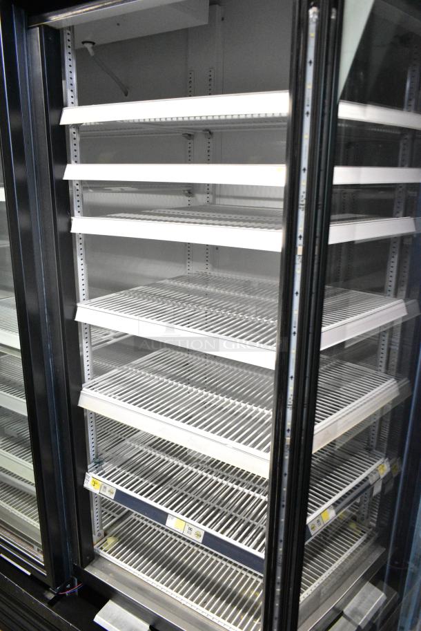 2017 True GDM-72-HC Metal Commercial 3 Door Reach In Cooler Merchandiser w/ Poly Coated Racks. 115 Volts, 1 Phase. Tested and Working! - Image 3 of 6