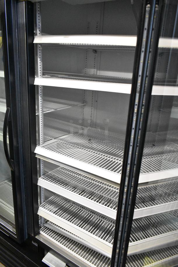 2017 True GDM-72-HC Metal Commercial 3 Door Reach In Cooler Merchandiser w/ Poly Coated Racks. 115 Volts, 1 Phase. Tested and Working! - Image 4 of 6