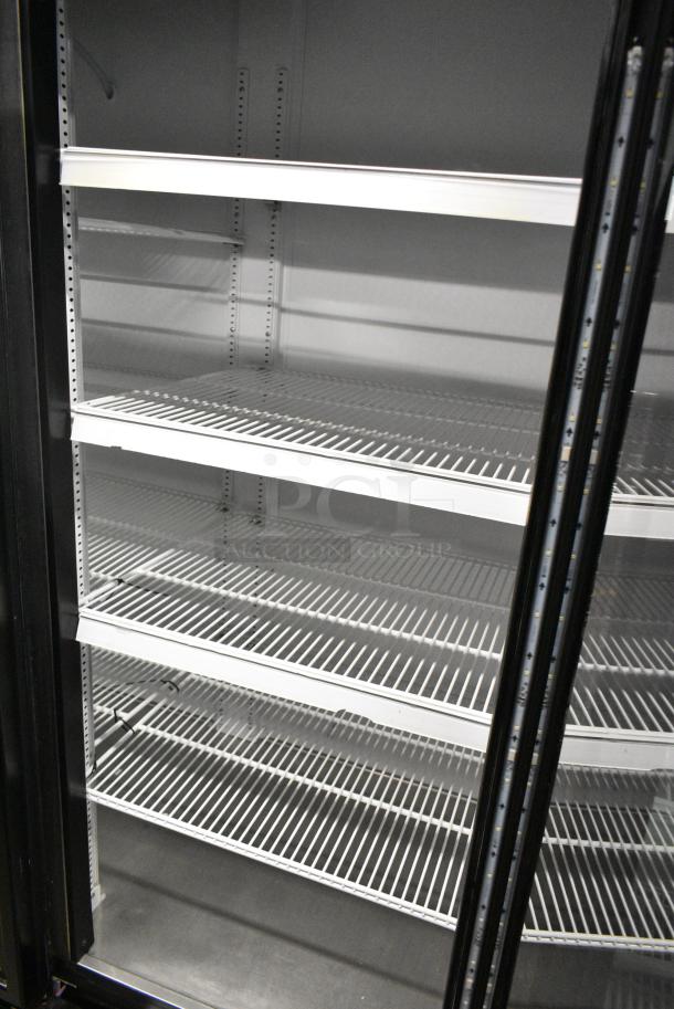 2017 True GDM-72-HC Metal Commercial 3 Door Reach In Cooler Merchandiser w/ Poly Coated Racks. 115 Volts, 1 Phase. Tested and Working! - Image 3 of 6