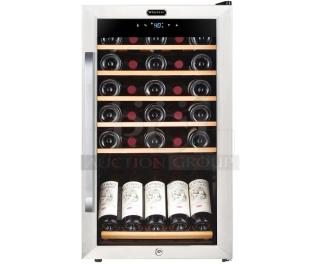 BRAND NEW SCRATCH AND DENT! Whynter FWC-341TS 34 Bottle Freestanding Stainless Steel Wine Refrigerator with Display Shelf and Digital Control. 115 Volts, 1 Phase. Tested and Working!