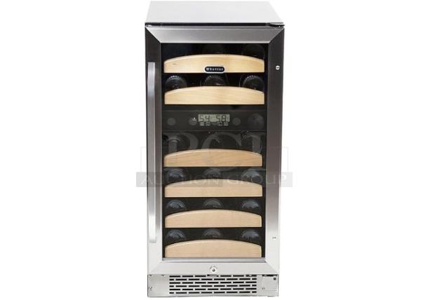 BRAND NEW SCRATCH AND DENT! Whynter BWR-281DZ 28 Bottle Dual Temperature Zone Built-in Wine Refrigerator. 115 Volts, 1 Phase. Tested and Working! - Image 1 of 5