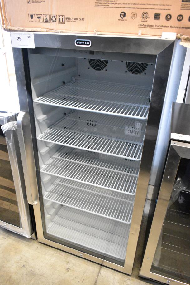 BRAND NEW SCRATCH AND DENT! Whynter CBM-815WS 8.1 cu. ft. Stainless Steel Freestanding Commercial Beverage Merchandiser Refrigerator with Superlit Door & Lock. 115 Volts, 1 Phase. Tested and Working! - Image 2 of 5