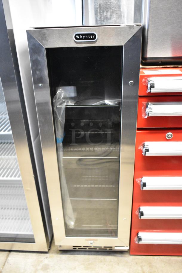 BRAND NEW SCRATCH AND DENT! Whynter BBR-638SB Built-in Under Counter 12 inch Beverage Refrigerator and Cooler, Fridge with Glass Door, 2.0 Cubic Feet, Stainless, 75 Capacity. 115 Volts, 1 Phase. Tested and Working! - Image 2 of 5