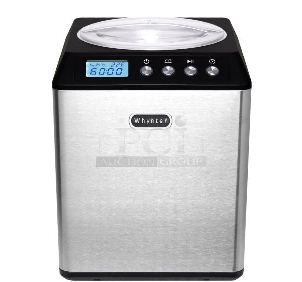 BRAND NEW SCRATCH AND DENT! Whynter ICM-201SB 2.1 Quart Upright Ice Cream Maker with Stainless Steel Bowl. 115 Volts, 1 Phase. Tested and Working! - Image 1 of 9