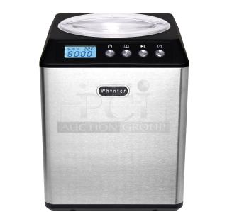 BRAND NEW SCRATCH AND DENT! Whynter ICM-201SB 2.1 Quart Upright Ice Cream Maker with Stainless Steel Bowl. 115 Volts, 1 Phase. Tested and Working!