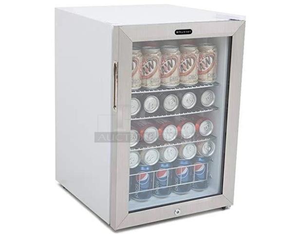 BRAND NEW SCRATCH AND DENT! Whynter BR-091WS 90-Can Beverage Refrigerator With Lock. 115 Volts, 1 Phase. Tested and Working! - Image 1 of 5