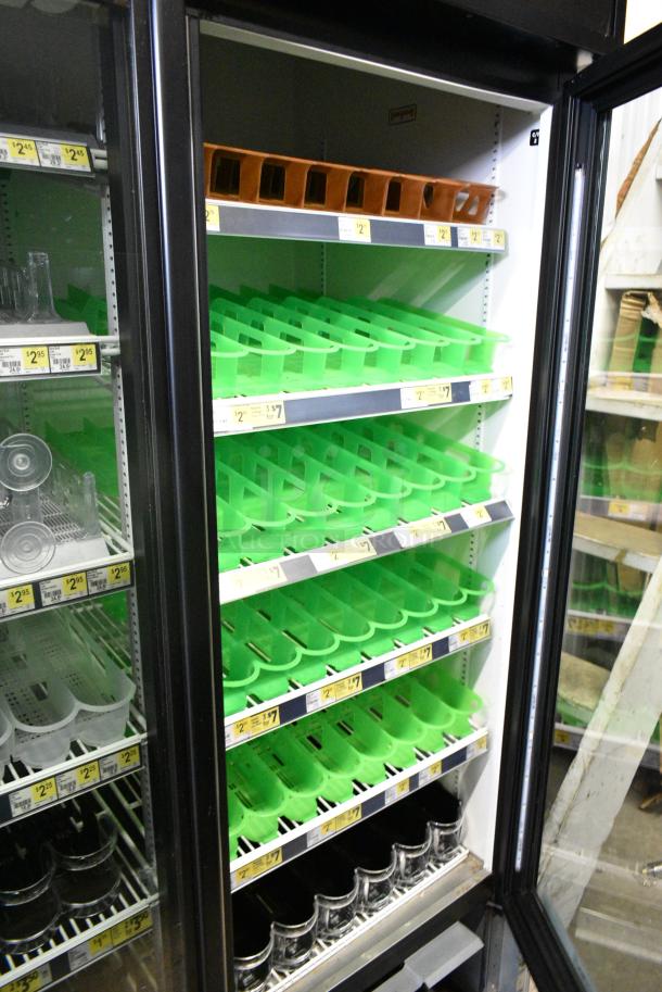 2018 True GDM-72-HC Metal Commercial 3 Door Reach In Cooler Merchandiser w/ Poly Coated Racks. 115 Volts, 1 Phase. Tested and Working! - Image 6 of 7