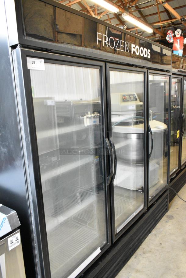 2017 True GDM-72F-HC Metal Commercial 3 Door Reach In Freezer Merchandiser w/ Poly Coated Racks. 208-230 Volts, 1 Phase. Tested and Working! - Image 1 of 5