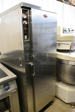 2017 FWE TS-1633-36P Stainless Steel Commercial Single Door Heated Holding Cabinet on Commercial Casters. 120 Volts, 1 Phase. Tested and Working!