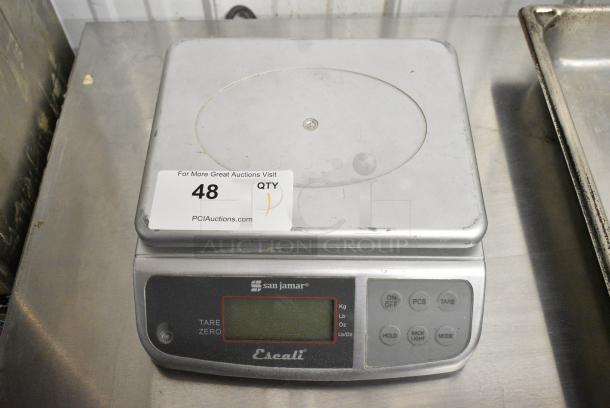 San Jamar Escali SCDGM66 Metal Countertop Scale. Tested and Working! - Image 1 of 5