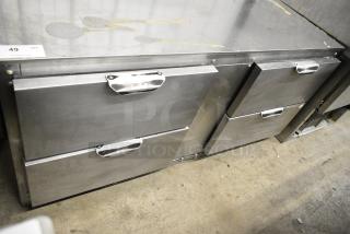 Beverage Air UCRD60A-4 Stainless Steel Commercial 4 Drawer Undercounter Cooler. 115 Volts, 1 Phase. Tested and Working!
