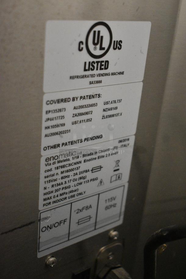 Enomatic 1876EC3ICNNN Stainless Steel Commercial Countertop 8 Slot Wine Serving System Merchandiser. 115 Volts, 1 Phase. Tested and Does Not Power On - Image 7 of 7