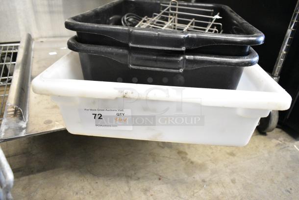 ALL ONE MONEY! Lot of Various Items Including Black Poly Bus Bins, White Bin, Splash Guard and Metal Stand. - Image 5 of 9