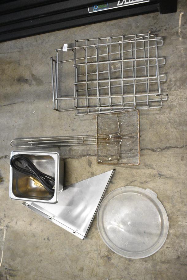 ALL ONE MONEY! Lot of Various Items Including Black Poly Bus Bins, White Bin, Splash Guard and Metal Stand. - Image 6 of 9